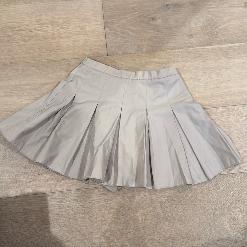 amanda uprichard khaki school girl skirt/skort